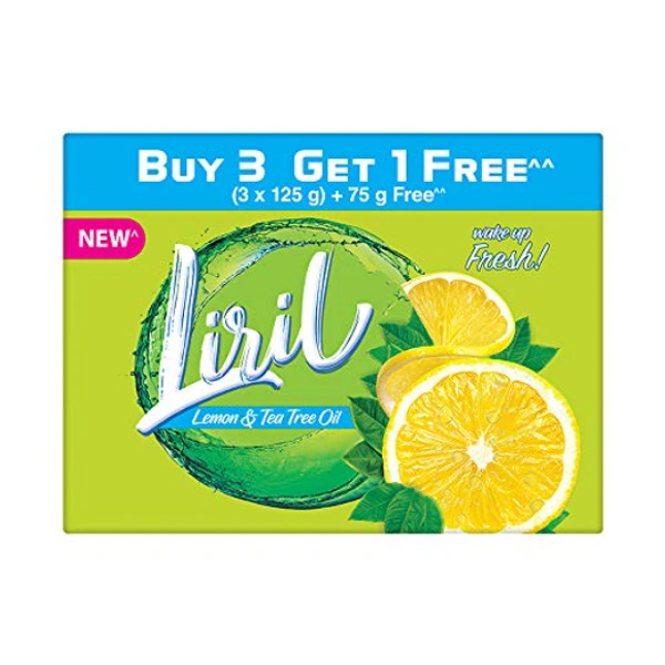 Liril Lemon & Tea Tree Oil Soap: 3x125 gms